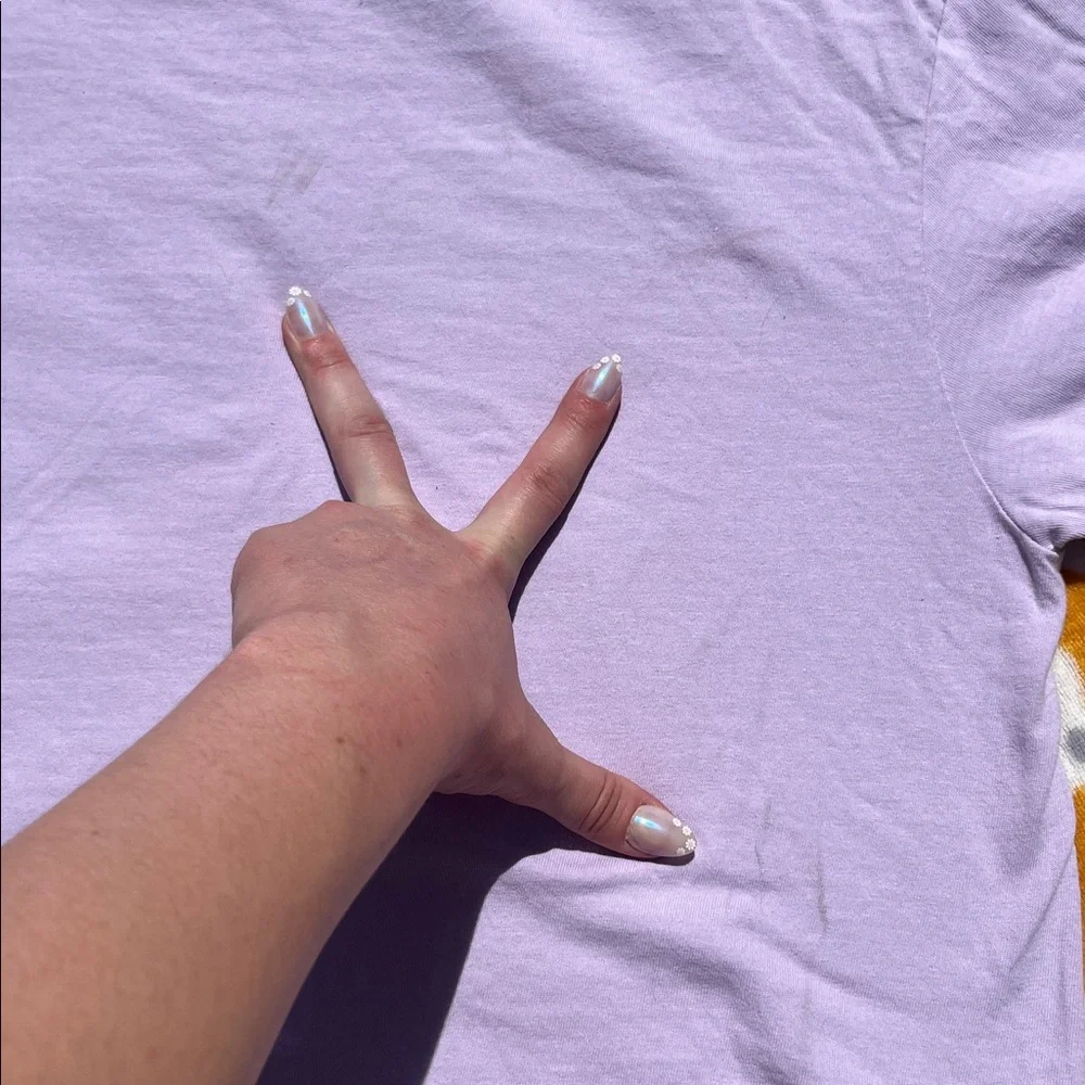 COMFORT COLORS Lilac/Pastel Pink 'Brunch Club' Heavyweight Cotton Cropped Tee Lg